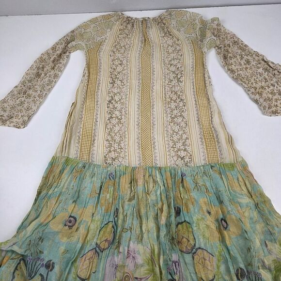 D'ascoli Dress Women Cecile Maxi‎ Floral Tassel Balloon Sleeve Small Bohemian - Picture 12 of 16